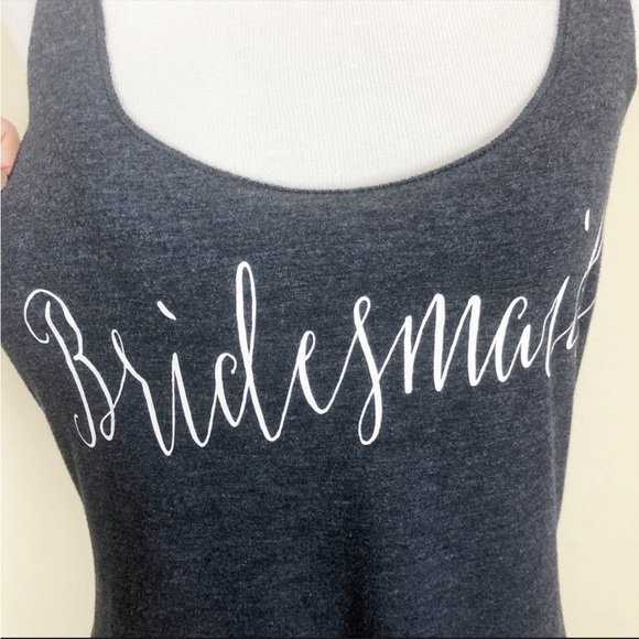 Bridesmaid Graphic Racerback Tank Top - Size Small - Picture 3 of 7